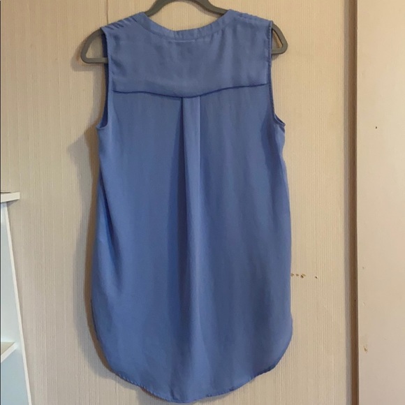 Light Blue Chiffon Sleeveless Top - Picture 2 of 2